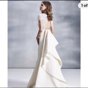 Allison Webb Ashburn Wedding Bridal Gown with Detachable Train